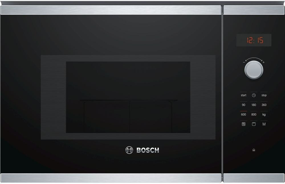 Bosch BEL523MS0, microondas integrable con grill, serie 4, 1000w, 20l, 5 niveles, negro