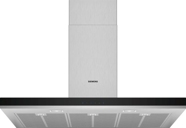Siemens LC97BHM50, campana decorativa de pared, 90 cm, acero inoxidable, iQ300