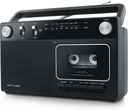 Muse M-152 RC, Reproductor y grabador de cassete, Radio analógica FM / MW con atena FM telescópica, Asa de mano, Altavoz 7,6 cm, Micrófono incorporado