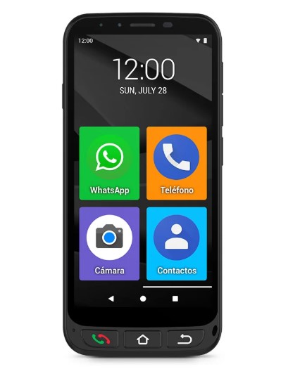 SPC Zeus 4G, Smartphone para Personas Mayores 4G, Modo Fácil con Iconos Grandes, botón SOS