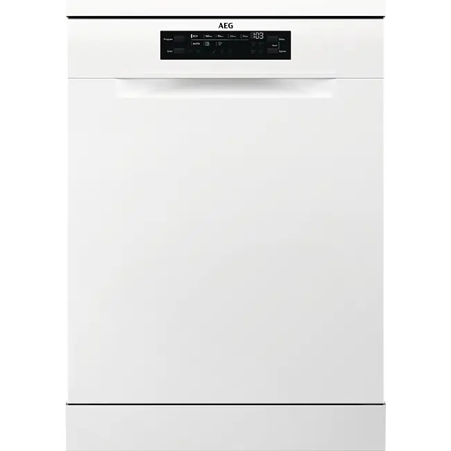 AEG FFB74927ZW, Lavavajillas libre instalación, 60cm, clase C, blanco