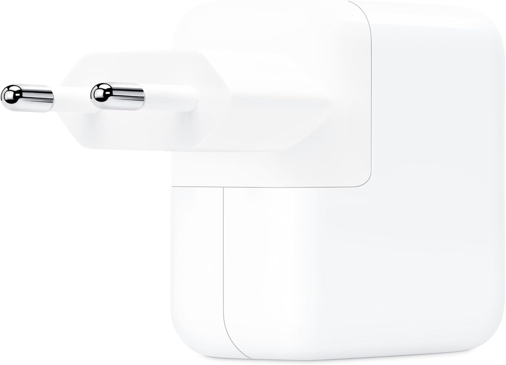Adaptador de corriente apple, USB-C, 30W carga rápida, compatible para iPhone y Mac