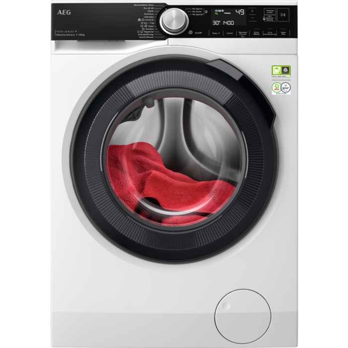 AEG LFR9514L6U, Lavadora de libre instalación Serie 9000 AbsoluteCare® de 10.0 kg, 1400 rpm, color blanco, clase A - 35%