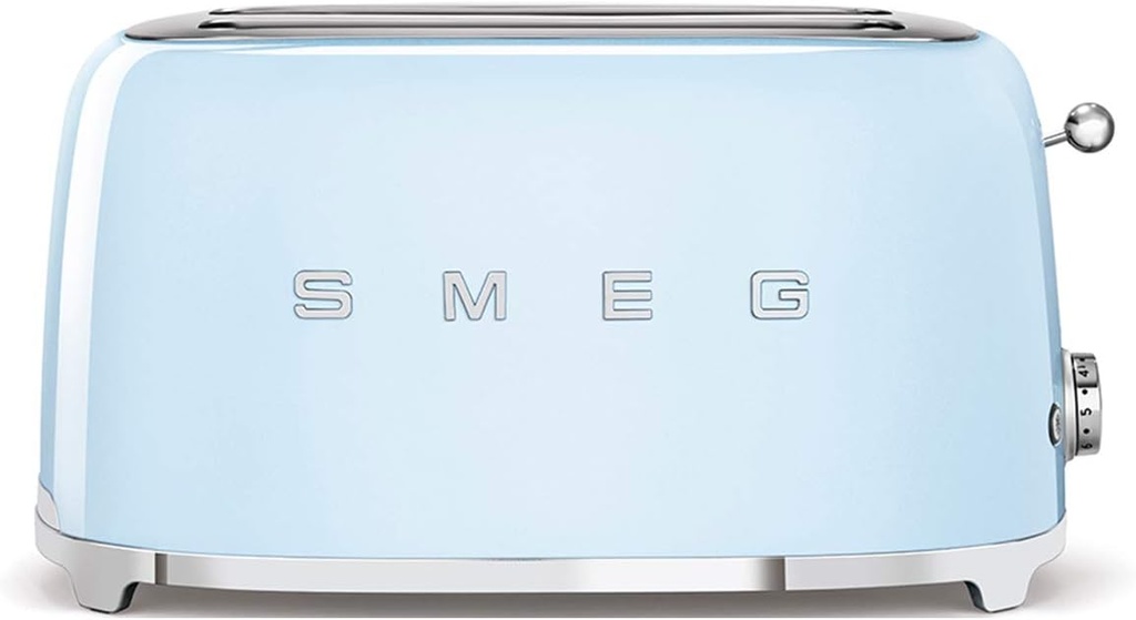 Smeg TSF02PBEU, tostadora, ranuras extralargas, 6 niveles de tostado, color azul