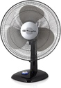 Orbegozo TF 0124, ventilador de mesa, 25W, 2 velocidades, oscilante, negro