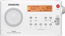 Sangean PR-D7, Radio portátil AM/FM, Pantalla LCD de 3.3" , 7.2 voltios, Alámbrico e inalámbrico
