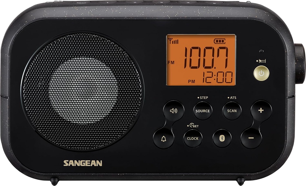 Sangean PR-D12BT, Radio portátil, Bluetooth, Am/FM con sintonización digital y alerta meteorológica