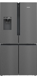 [KF96DPXEA] Siemens KF96DPXEA, Frigorífico americano, dispensador con toma de agua, 4 puertas, No Frost, 183 x 90,5 cm, black Inox, iQ700