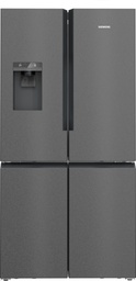 [KF96DAXEA] Siemens KF96DAXEA, Frigorífico americano, dispensador con toma de agua, 4 puertas, No Frost, 183 x 90,5 cm, black Inox, iQ500