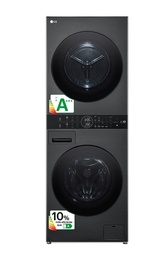 [WT1210BBF] LG WT1210BBF, torre de lavado y secado, 2 en 1, Smart Pairing, TurboWash, 12/10kg, clase A/A+++