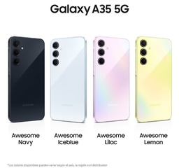 Teléfono Samsung Galaxy A35 5G, Pantalla 6,6" AMOLED, Cámara 50mp + 8mp + 5mp, Memoria RAM 6gb, Almacenamiento 128gb, Batería 5000mAh