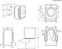 AEG LFN8E8436C, lavadora integrable, 8 kg, 1.400rpm, motor inverter, serie 8000, clase A