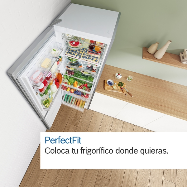 Bosch KGN36VIEA, frigorífico combi, 2 puertas, No Frost, 186 x 60cm, inox, serie 4, clase E