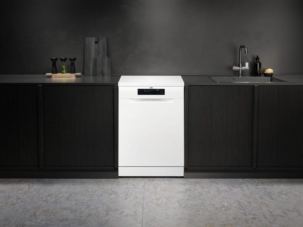 AEG FFB33607ZW, lavavajillas de 60cm, serie 3000, AirDry, para 13 cubiertos, blanco, clase D