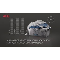 AEG LTN6K6210B, lavadora de carga superior, serie 6000, ProSense®, 6.0kg, 1200rpm, clase D