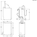 AEG LTN6K6210B, lavadora de carga superior, serie 6000, ProSense®, 6.0kg, 1200rpm, clase D