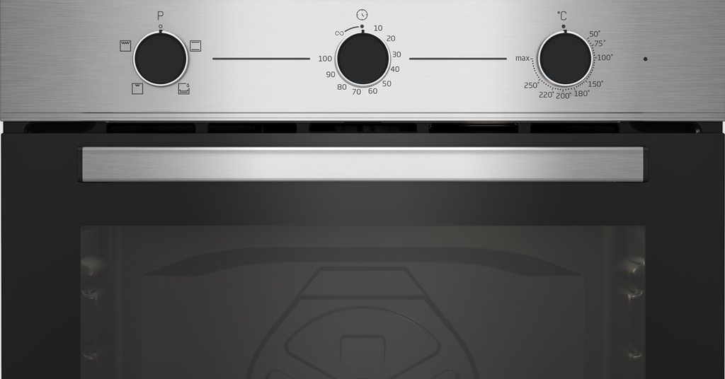 Beko BBIC12100XD, horno convencional, limpieza por hidrólisis, acero inoxidable, clase A