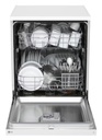 LG DF141FW, lavavajillas 60 centímetros, 14L, con función QuadWash Direct Drive, blanco, clase D