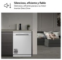 LG DF141FW, lavavajillas 60 centímetros, 14L, con función QuadWash Direct Drive, blanco, clase D