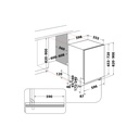 Lavavajillas integrable - Whirlpool WRIC 3C26, 14 servicios, 8 programas, 60 cm, Pantalla LCD, Inox