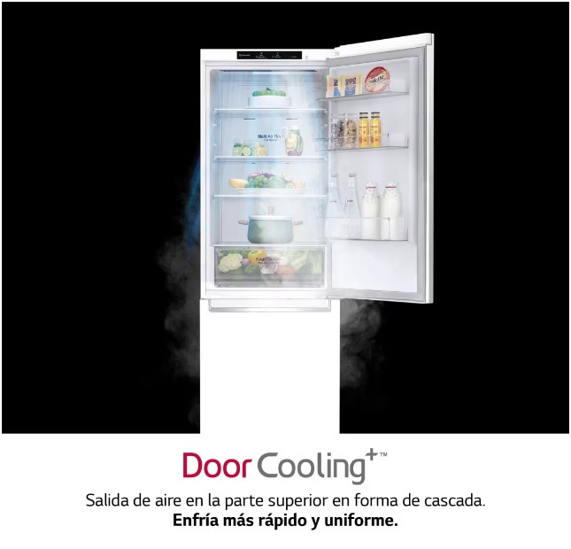 LG GBP61SWPGN, frigorífico combinado, 1,86 x 60cm, 375l, blanco serie p-600 clase D