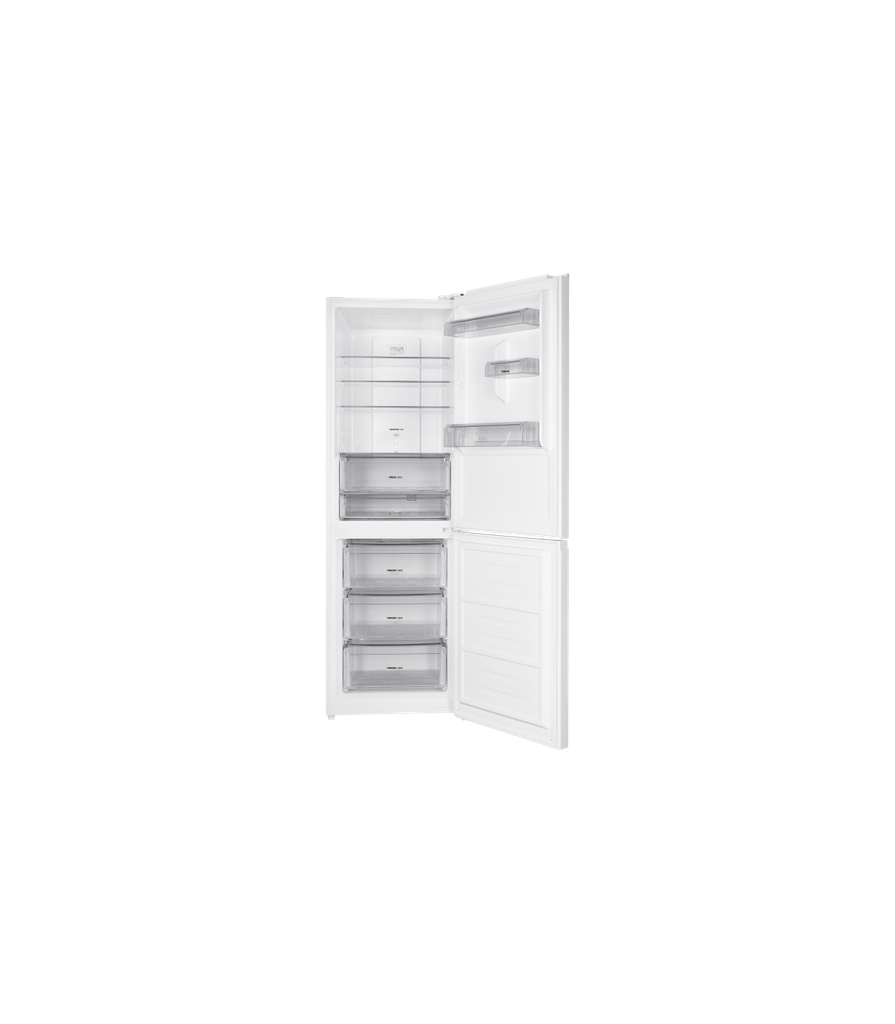 Teka RBF 3450, frigorífico combinado, cristal blanco, NoFrost, 185x60cm, clase D