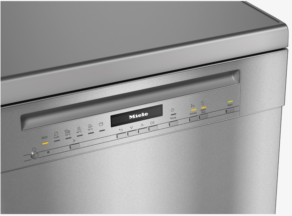 Miele G7130SC, lavavajillas dosificación integrada, libre instalación, QuickPowerWash, PowerDisk, AutoOpen, acero inox, clase B