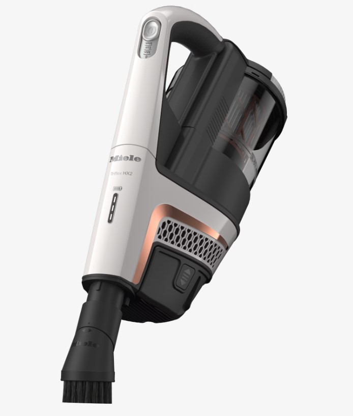 Miele Triflex HX2, aspirador escoba sin cable, Twist2open, filtro HEPA, blanco