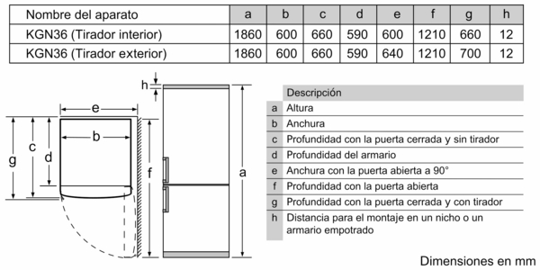 Balay 3KFE560WI, frigorífico combinado, 186x60cm, blanco, clase E