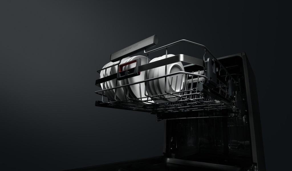AEG FFB83816PM, lavavajillas, serie 9000, AirDry, 3 bandejas ComFortLift, inox, clase D