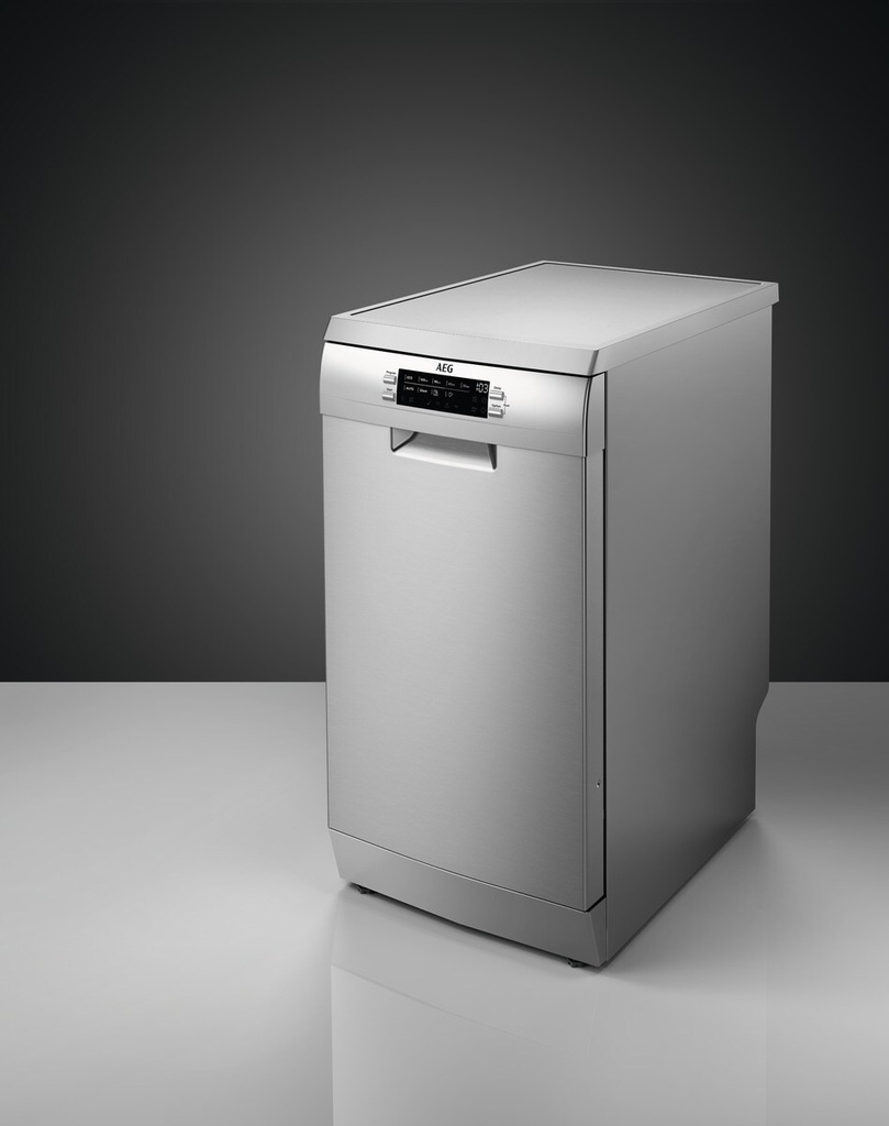 AEG FFB73527ZM, lavavajillas, 45cm, inox, clase D