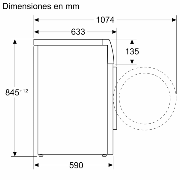 Bosch WGH256A0ES, lavadora de carga frontal, 10kg, 1600rpm, i-Dos, EcoSilence, tambor WaveDrum, serie 6, clase A