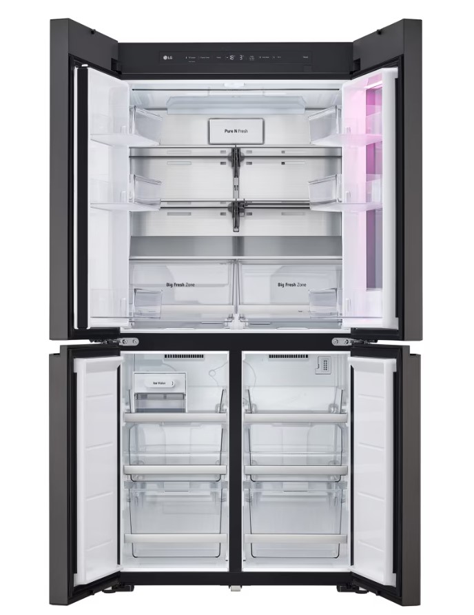 LG GMV960NNME, frigorífico americano combi, Intaview MoodUp, Door Cooling+, 1,86m, multicolor, clase E