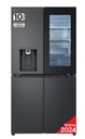 LG GMG961EVKE, frigorífico americano combi, InstaView, negro, clase E