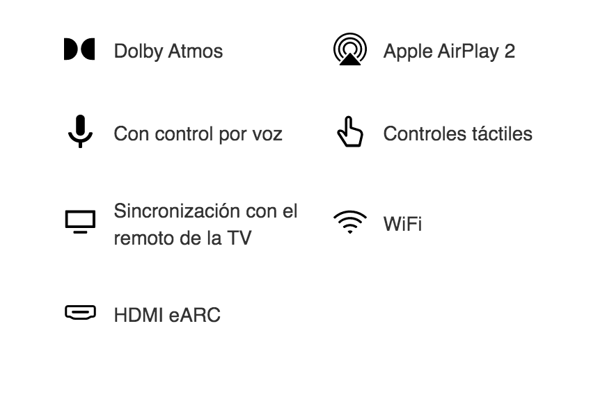 Barra Sonido Sonos Arc Dolby Admos wifi Black M20