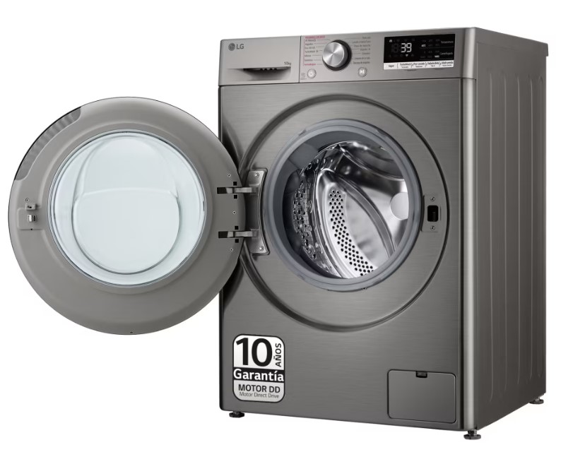 LG F4WR7010AGS, lavadora carga frontal, 10kg, 1400rpm, TurboWash 360º, Vapor+, serie 700, clase A -10%
