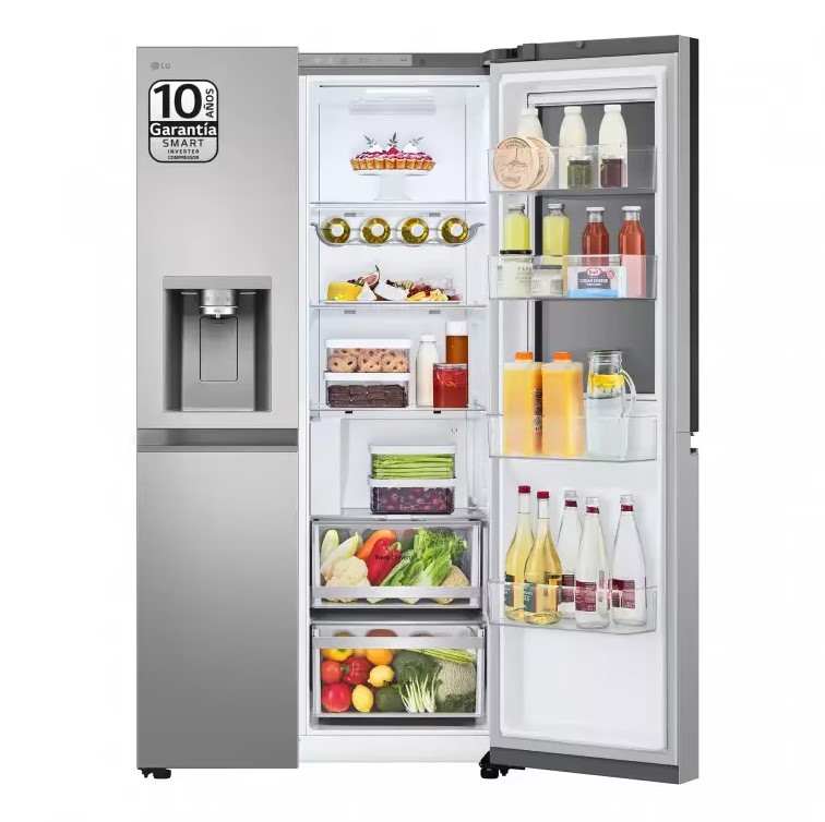 LG GSXE80PYBD, frigorífico americano combi, Side By side, Instaview Door-In-Door, serie 800, clase E