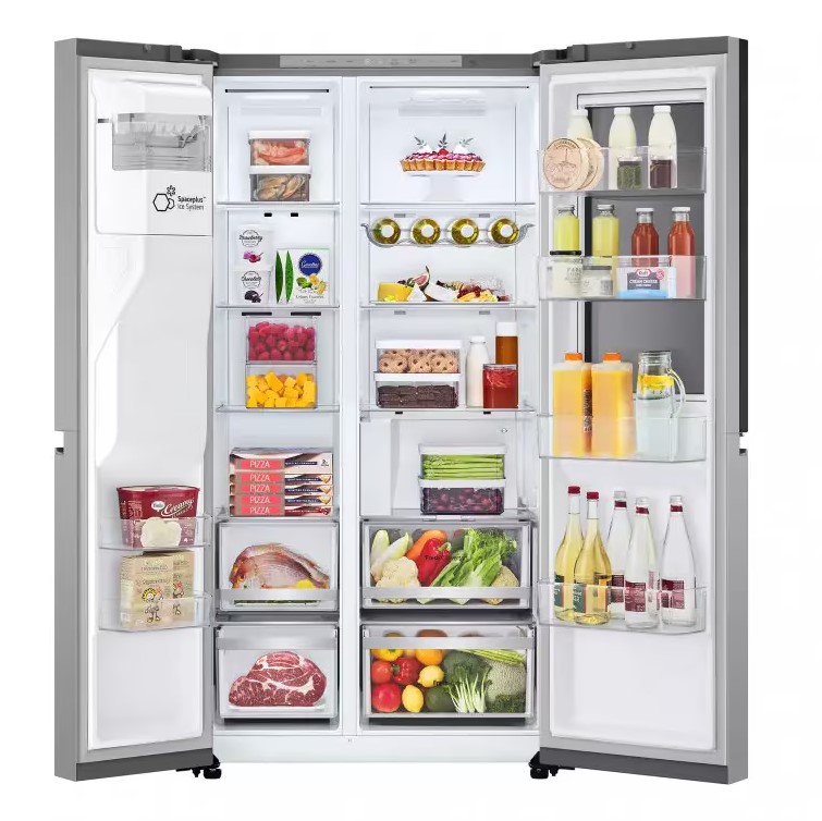 LG GSXE80PYBD, frigorífico americano combi, Side By side, Instaview Door-In-Door, serie 800, clase E