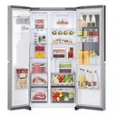 LG GSXE80PYBD, frigorífico americano combi, Side By side, Instaview Door-In-Door, serie 800, clase E
