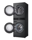 LG WT1210BBF, torre de lavado y secado, 2 en 1, Smart Pairing, TurboWash, 12/10kg, clase A/A+++