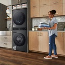 LG WT1210BBF, torre de lavado y secado, 2 en 1, Smart Pairing, TurboWash, 12/10kg, clase A/A+++