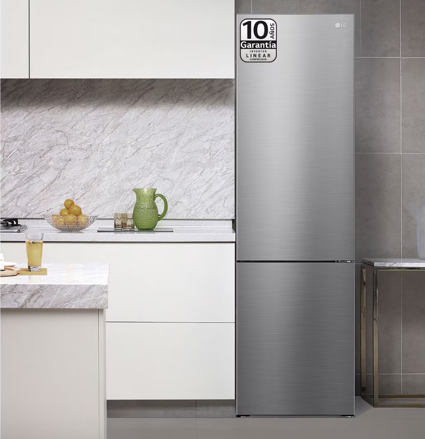 LG GBP62PZNAC, frigorífico combi, Door Cooling+, NatureFRESH, inox, serie P-600, clase A