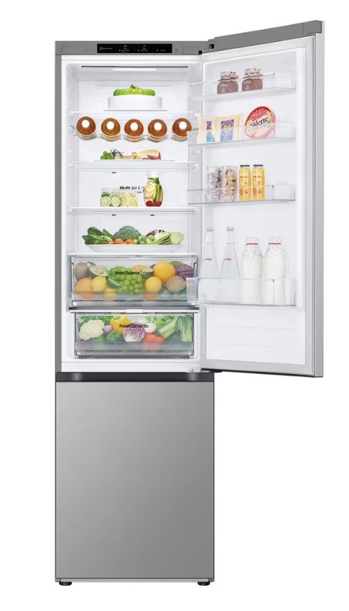 LG GBV3200CPY, frigorífico combi, No Frost, 2,03x60, DoorCooling+™, MetalFresh™, inox antihuellas, clase C