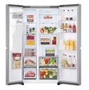 LG GSLC40PYPE, frigorífico americano combi, Side By side, AirFlow, inox, serie 400, clase E
