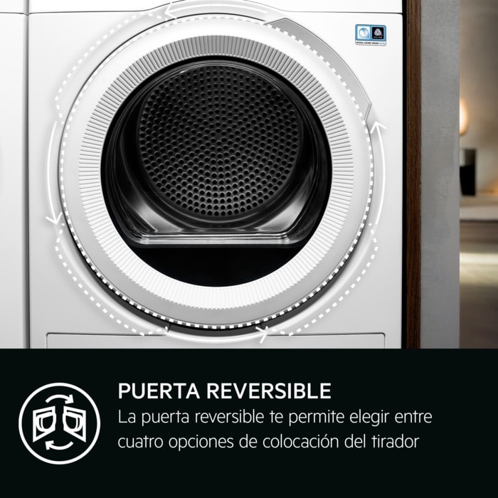 AEG TR818A2OB, Secadora bomba de calor  8 kg, 10 programas, SensiDry, MixDry, blanco, serie 8000, clase A+++