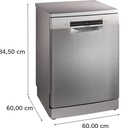 Bosch SMS4HTI00E, lavavajillas de libre instalación, 60 cm, acero inoxidable, serie 4, clase D
