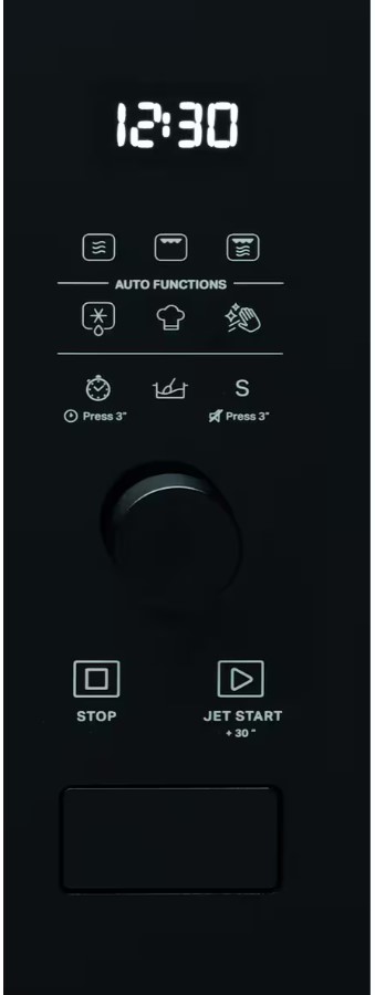 Whirlpool WMF250G, Microondas de integración, 25L, 900w, con grill, negro