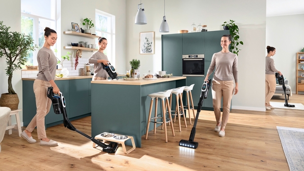 Bosch BCS1041WAC, aspirador sin cable, MicroClean, TurboSpin, unlimited 10, blanco