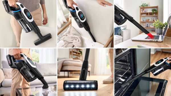 Bosch BCS1041WAC, aspirador sin cable, MicroClean, TurboSpin, unlimited 10, blanco