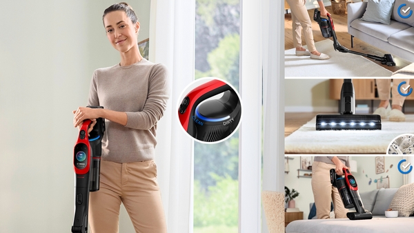 Bosch BCS1041PET, aspirador sin cable, MicroClean, TurboSpin, unlimited 10, blanco (copia)